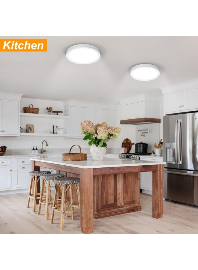 DUNISO Flush Mount Led Ceiling Light, Dimmable Ceiling Lamps, 3 Color Selectable, Modern Flat Round Kitchen Light for Bedroom, Closet Pantry, Living Room, Hallway - Image 5